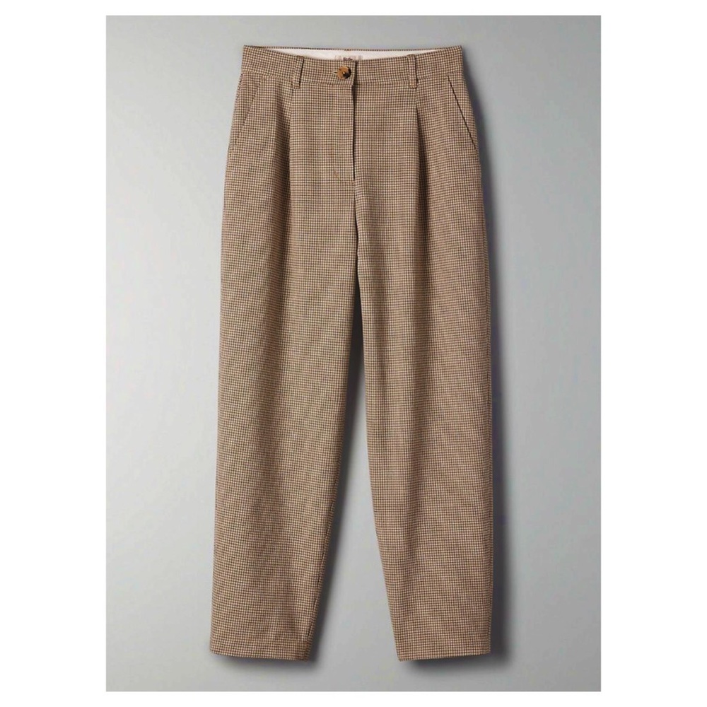 Aritzia Little Moon Checked pant trouser
